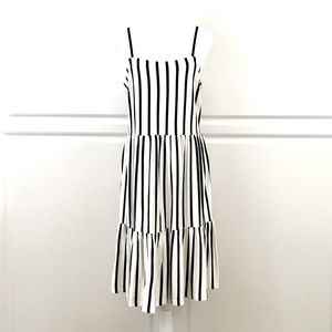 Loft Striped Tiered Dress